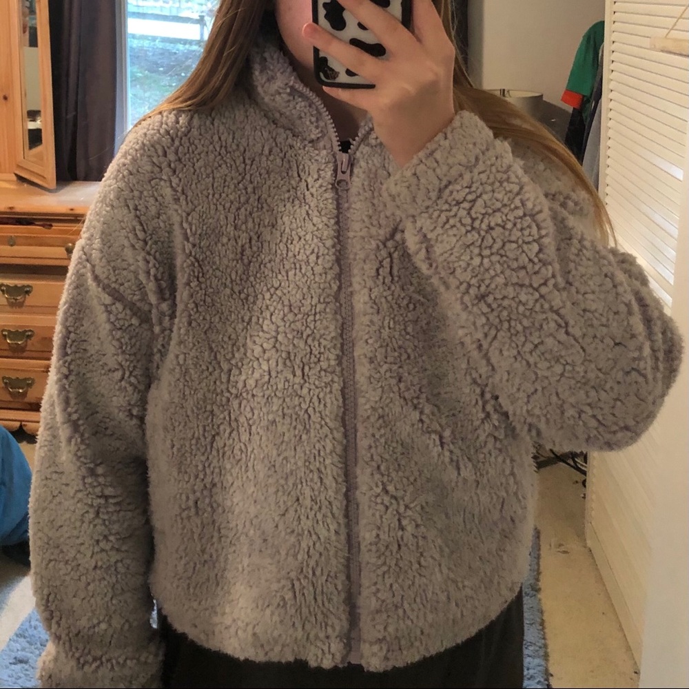 Purple sherpa jacket!